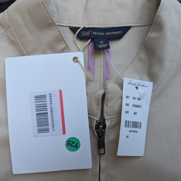 New With Tags Size 14 Brooks Brothers 346 Cream Coat - Picture 9 of 10